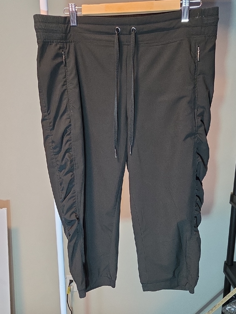 Hyba Black Jogger Pants Drawstring Waist Lightweight Athletic L
